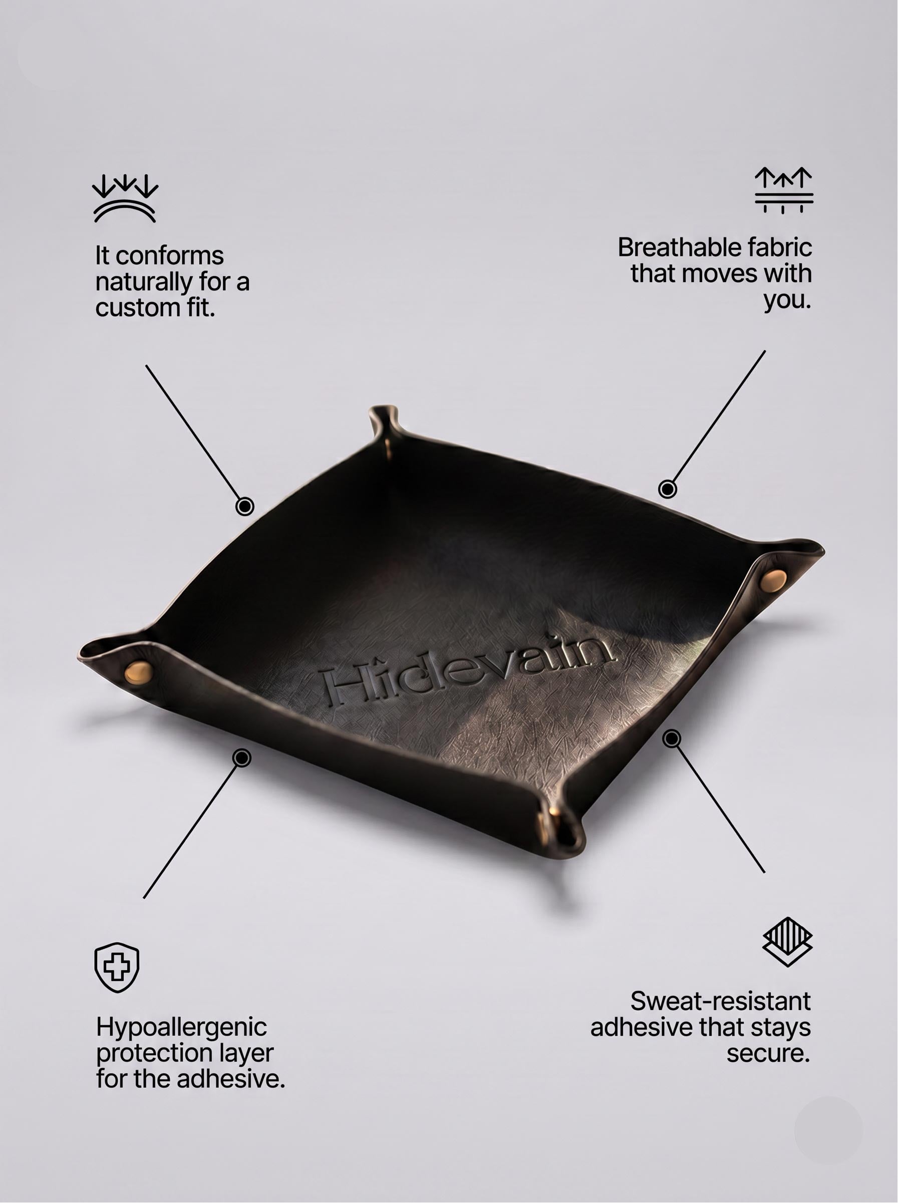 Hidevain Leather Valet Tray [Black]
