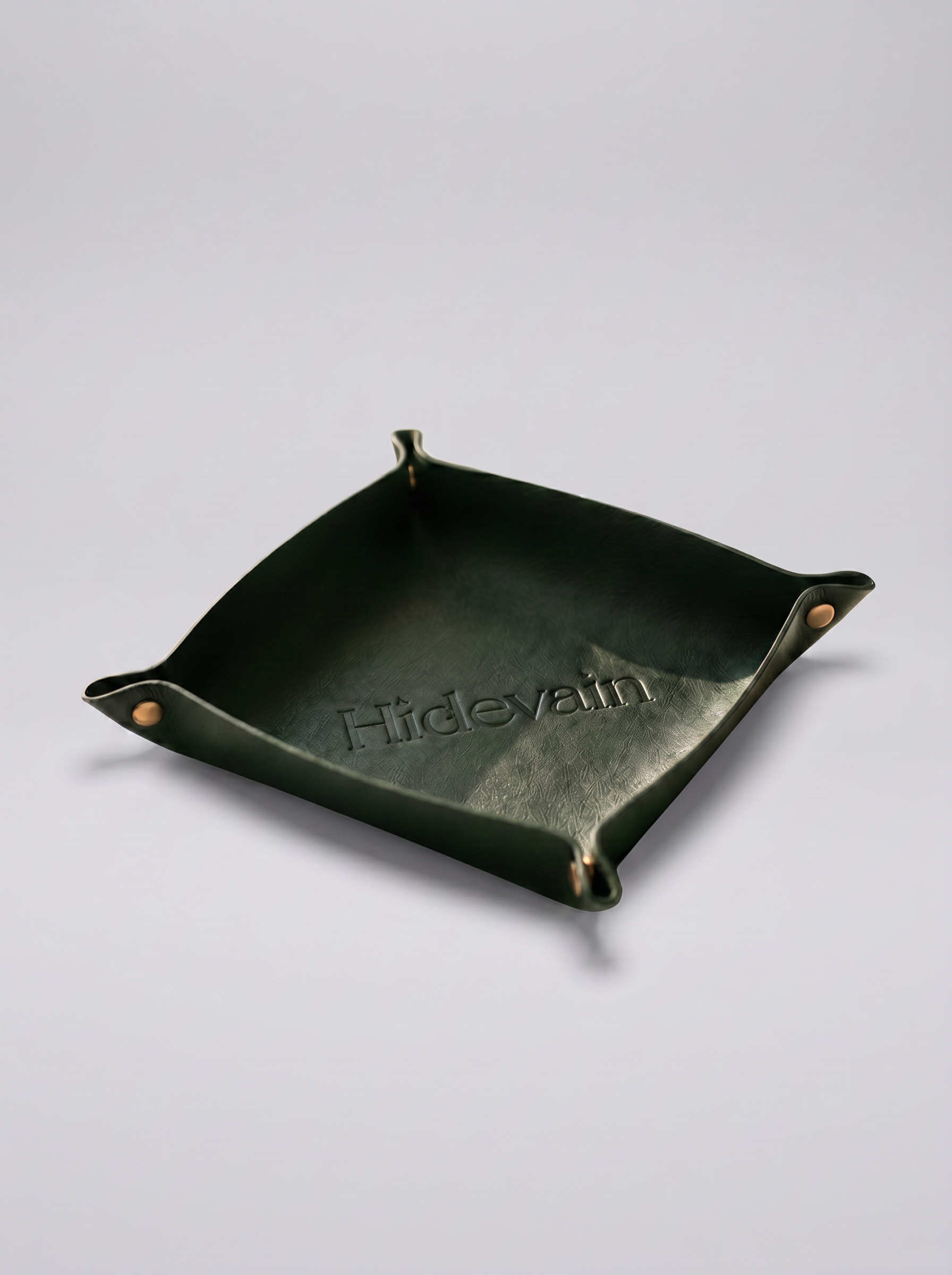 Hidevain Leather Valet Tray [Green]
