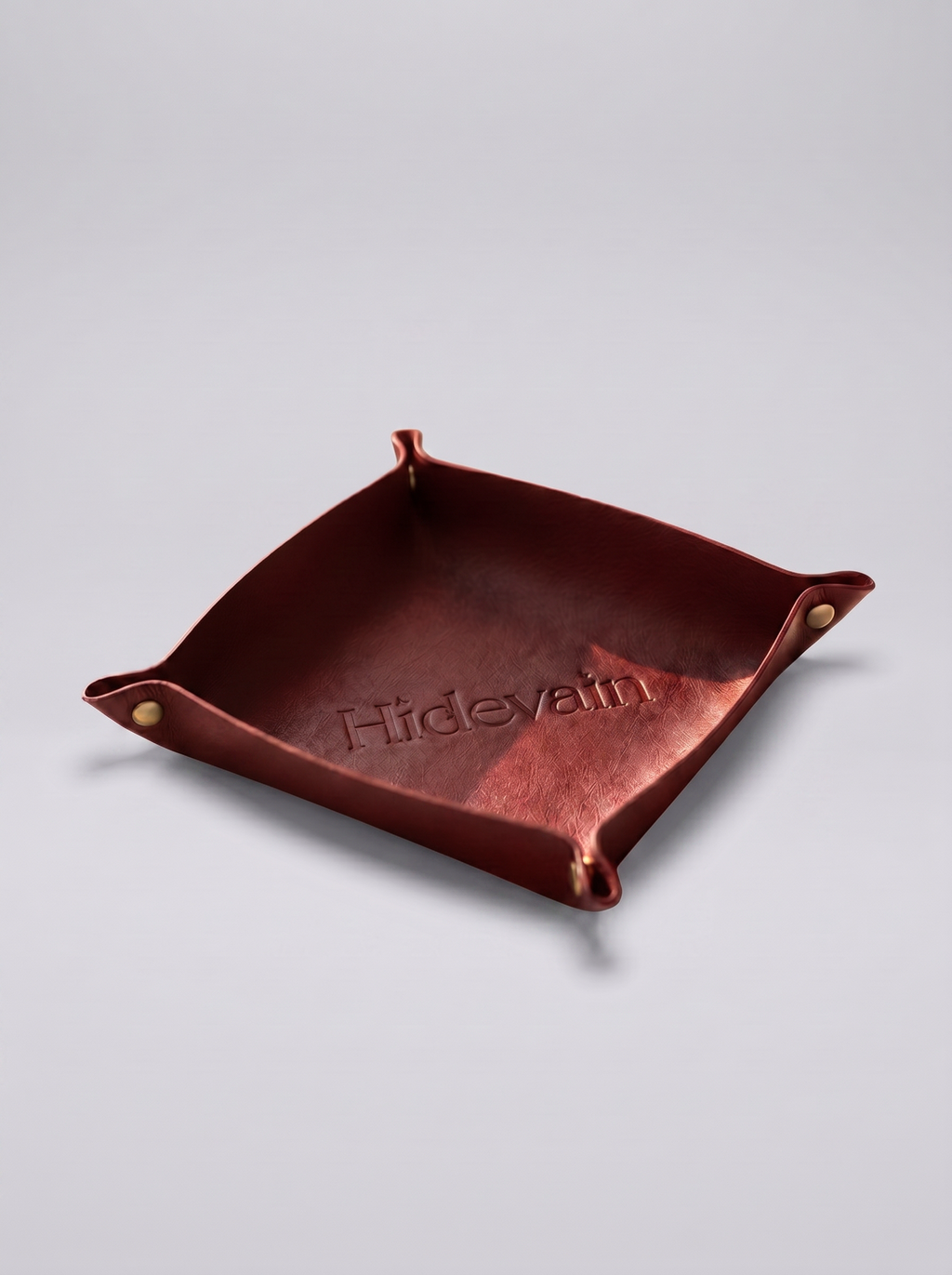 Hidevain Leather Valet Tray [Red]