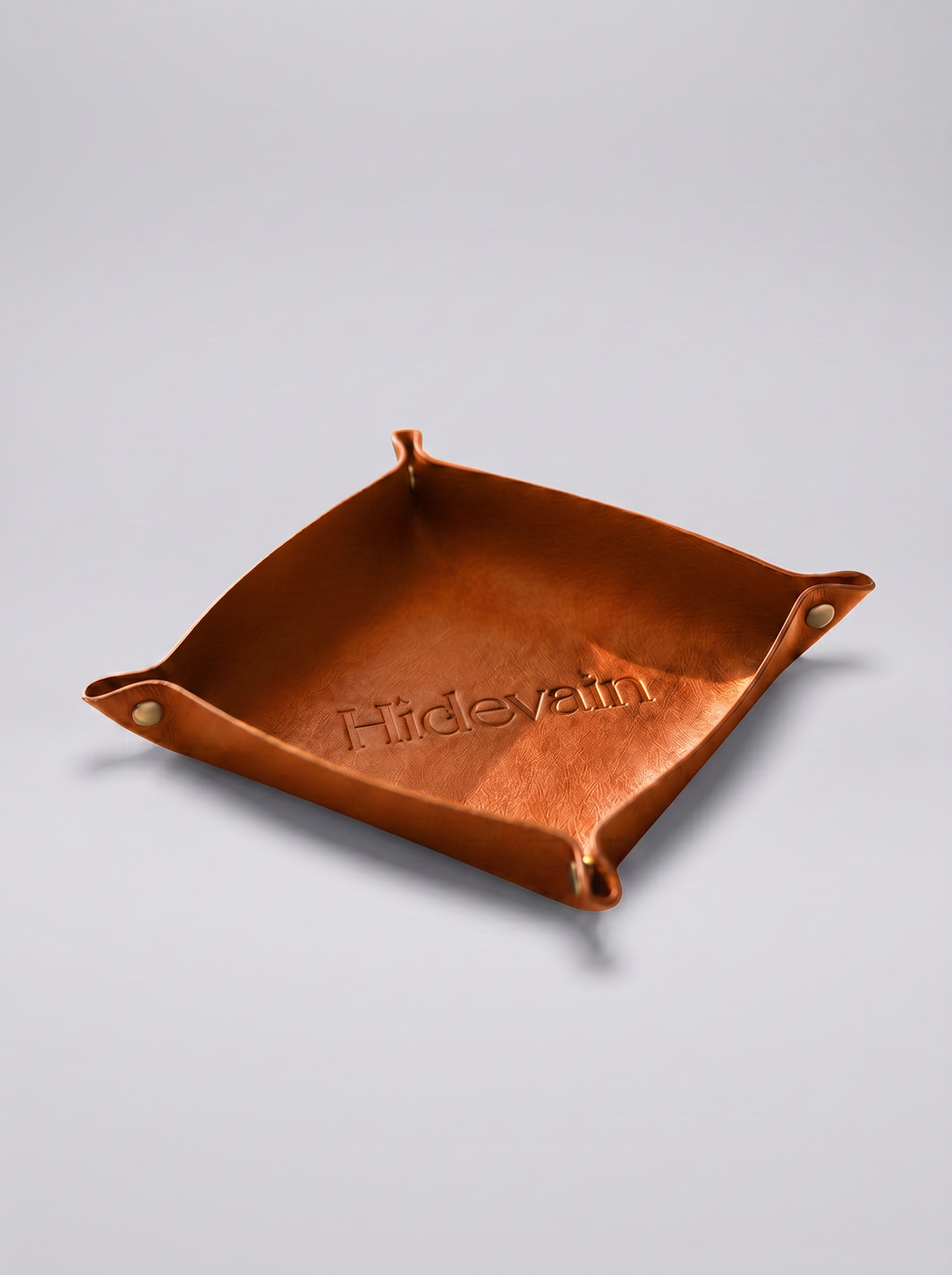 Hidevain Leather Valet Tray [Orange]