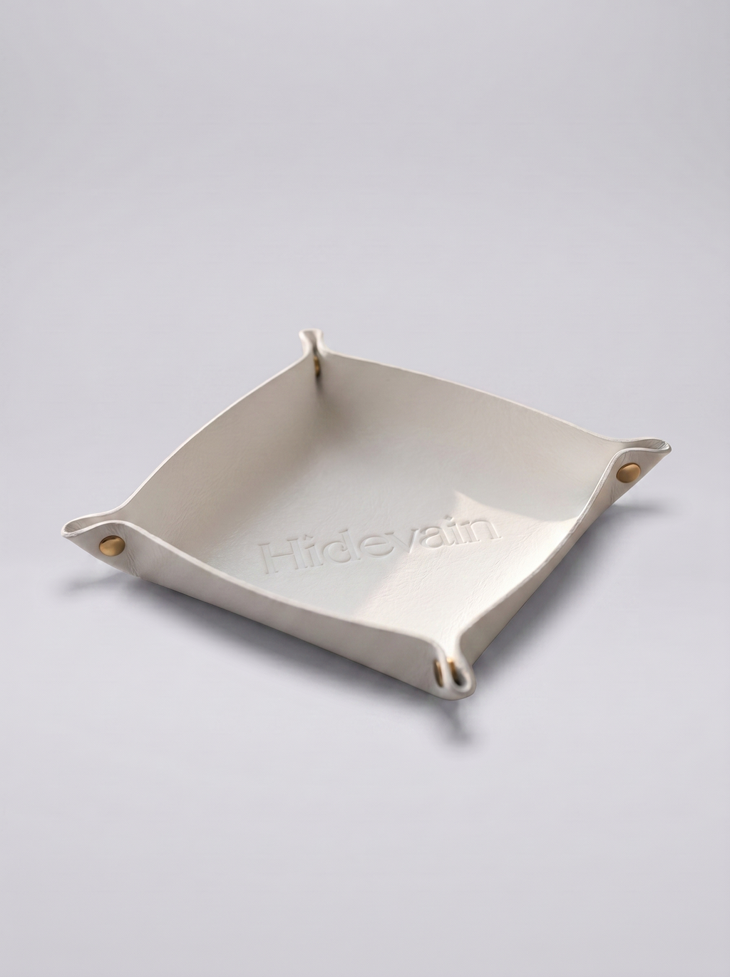 Hidevain Leather Valet Tray [White]