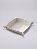Hidevain Leather Valet Tray [White]