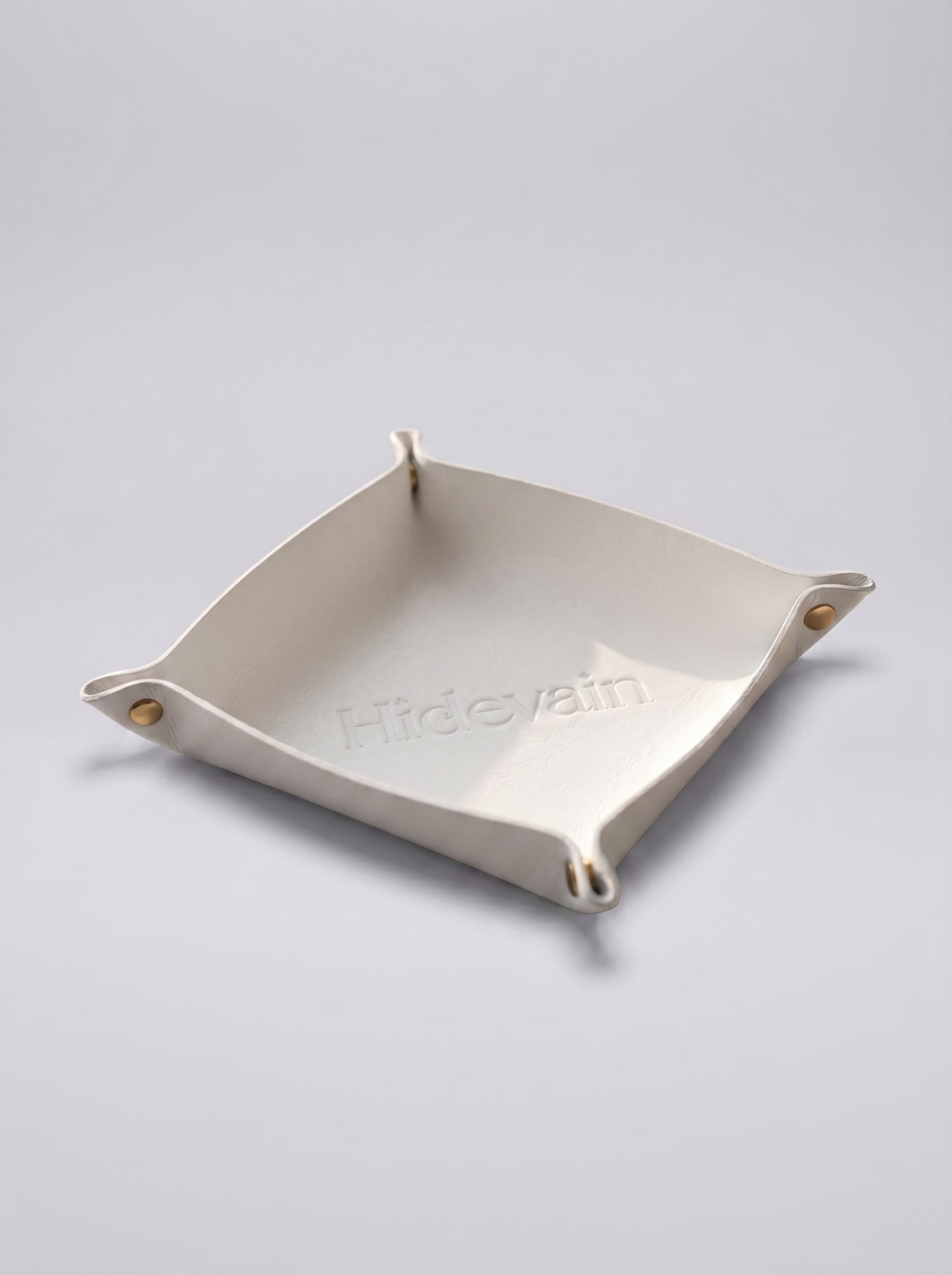 Hidevain Leather Valet Tray [White]