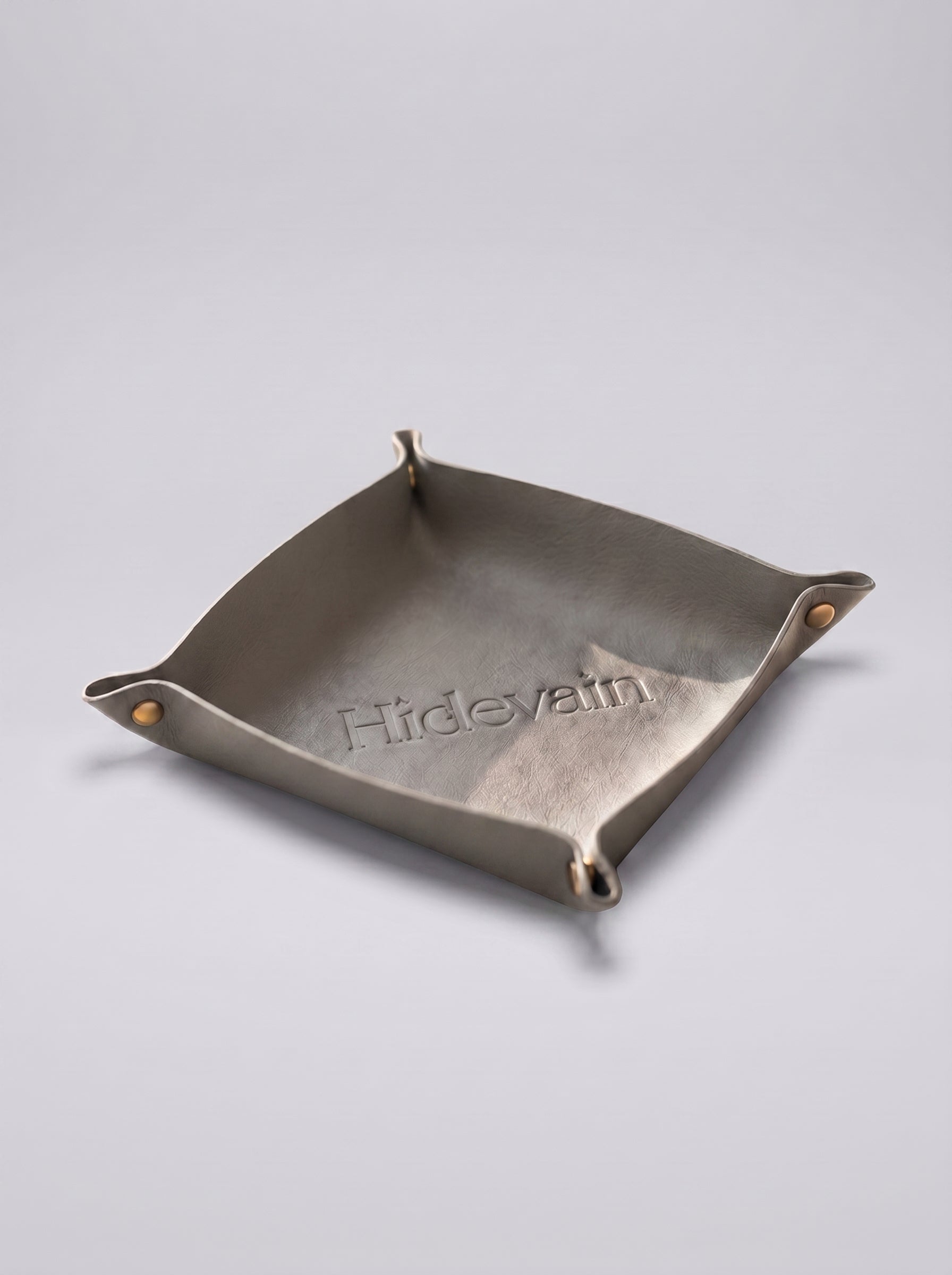 Hidevain Leather Valet Tray [Gray]