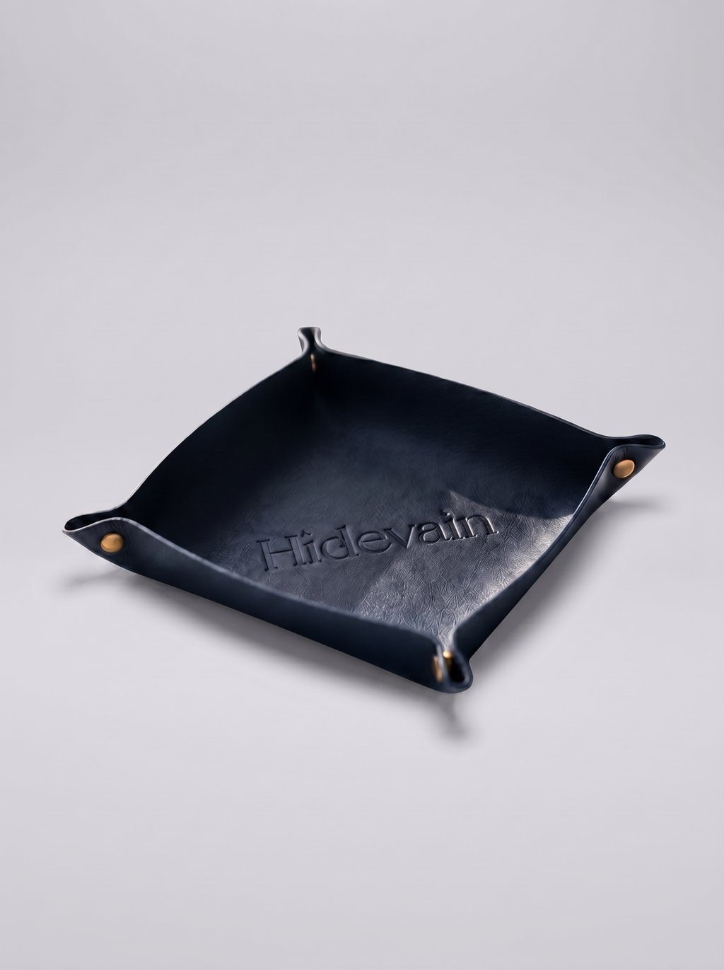 Hidevain Leather Valet Tray [Navy]