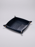 Hidevain Leather Valet Tray [Navy]