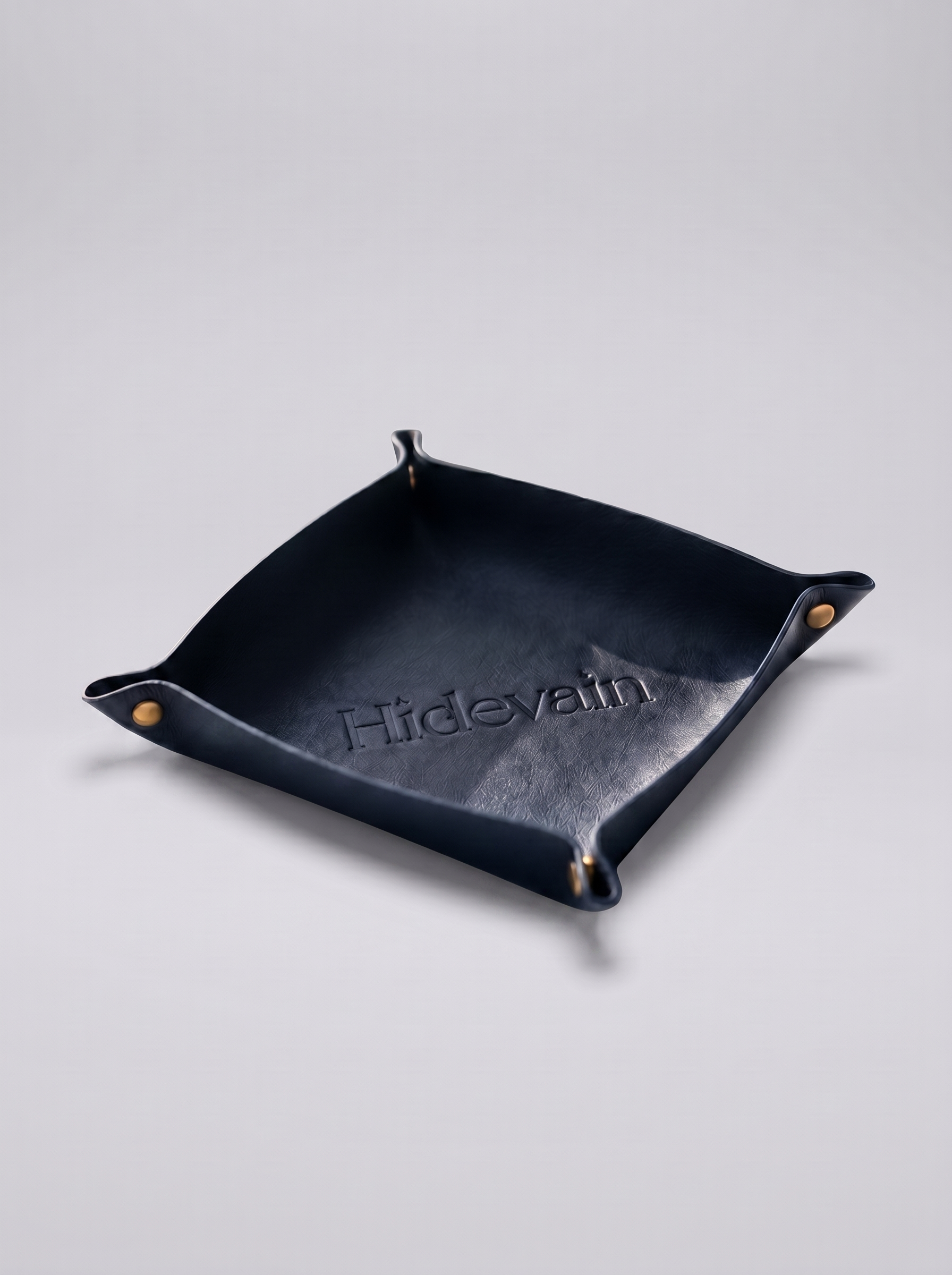 Hidevain Leather Valet Tray [Navy]