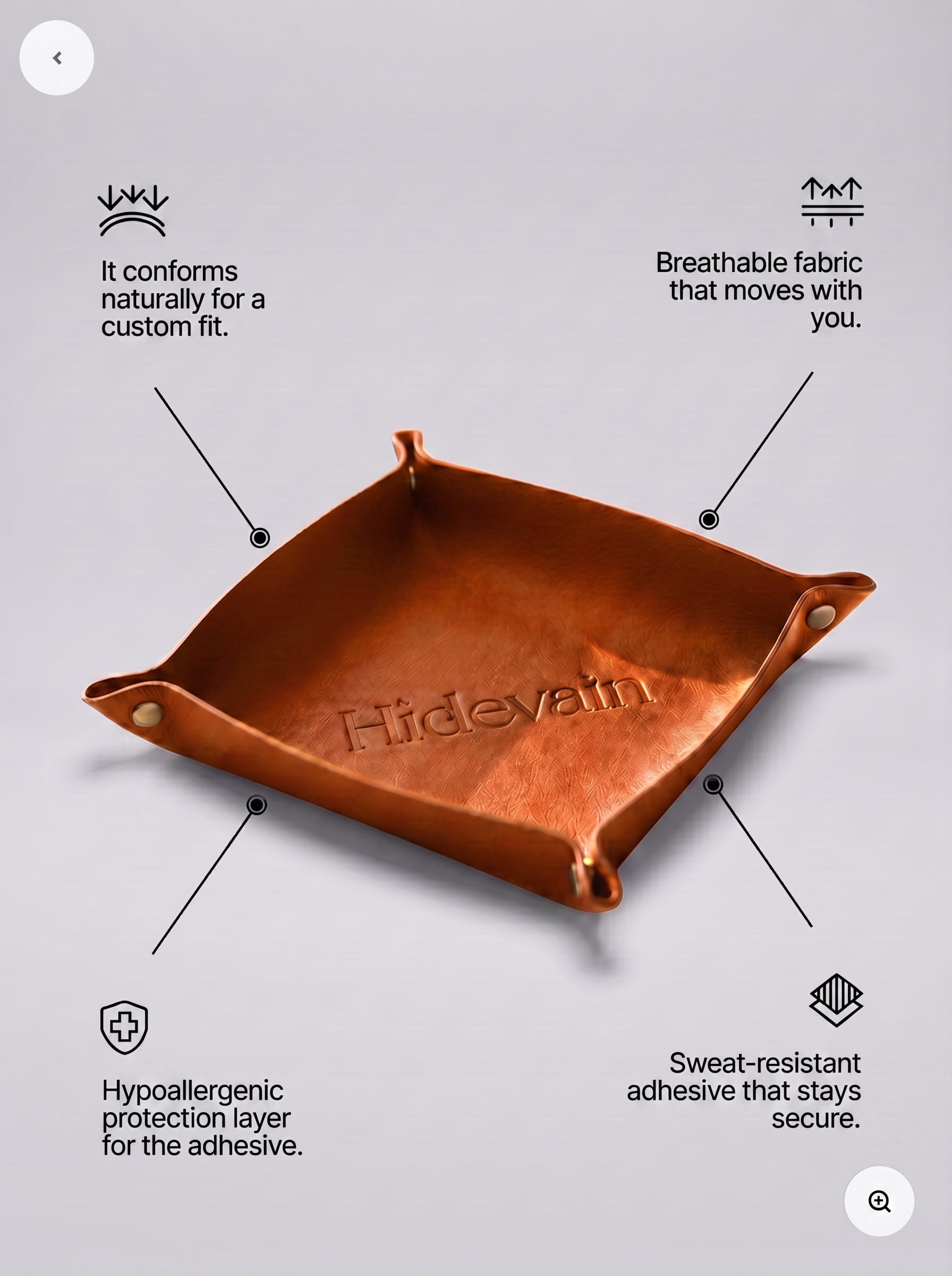 Hidevain Leather Valet Tray [Orange]