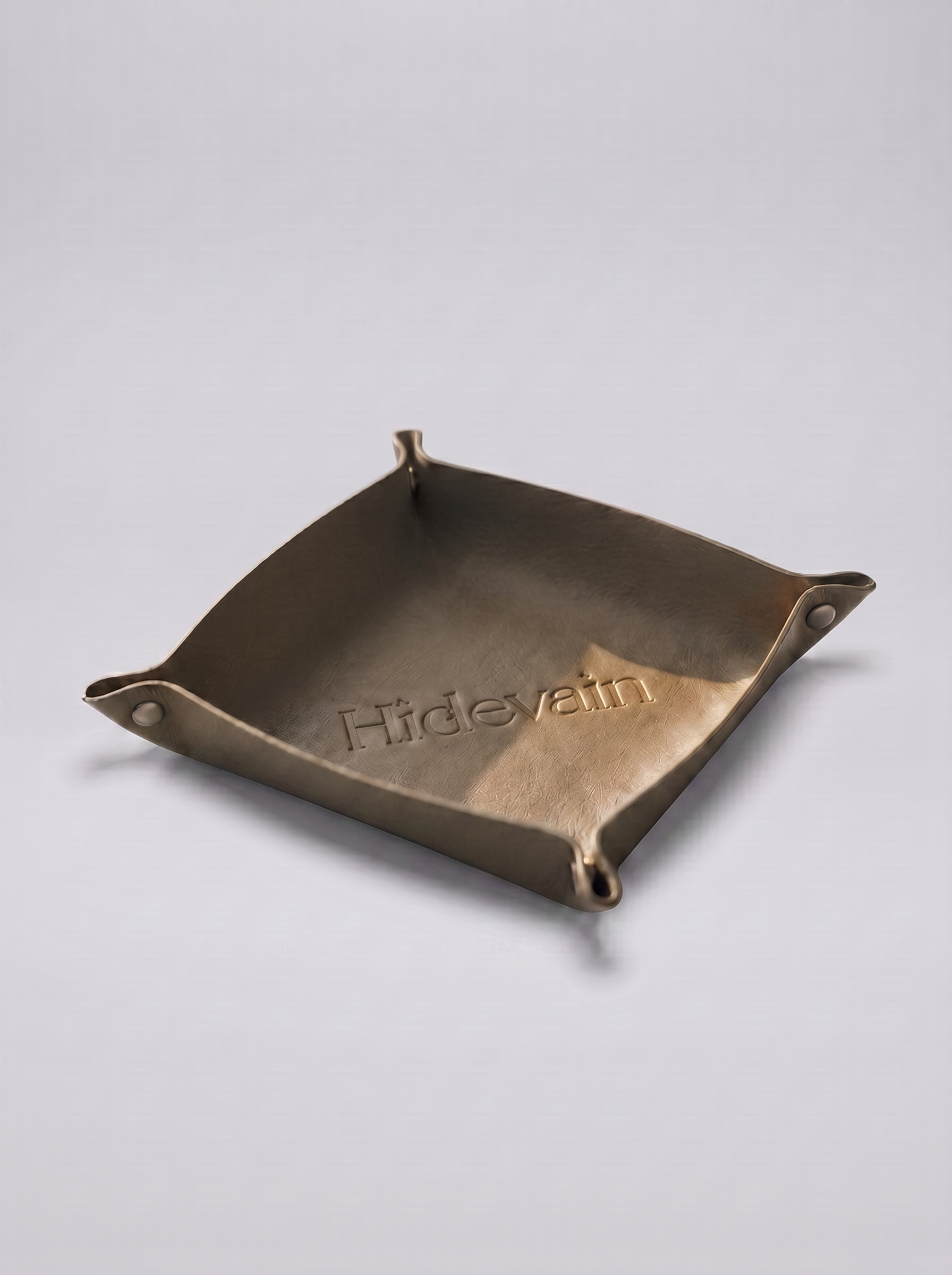 Hidevain Leather Valet Tray [Beige]